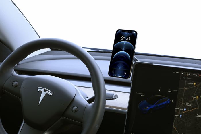 Abnehmbare Magsafe Autohalterung für Tesla, einstellbare magnetische  Telefon Wandhalterung für iPhone Auto Wand Schreibtisch Laptop